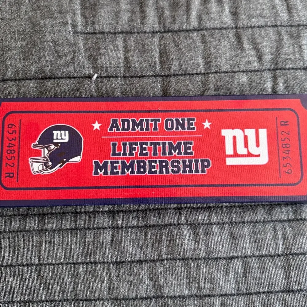 New NFL New York Giants Admit One Lifetime Membership Canvas Decor - 11